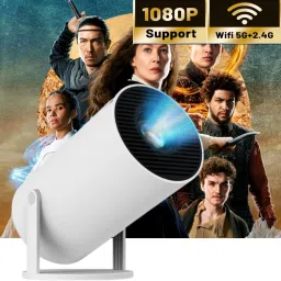 Frony Smart Projector for Home 4K Support Rotabable Design withApp Netflix,YouTubeB186 (4500 lm / 1 Speaker / Wireless / Remote Controller) Portable Projector-1