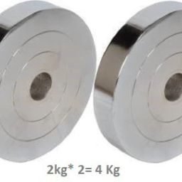 4 kg (2Kg * 2 Pc) Exclusive Gym Steel Dumbbell Plates Home Gym Combo-image-42
