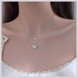 Cubic Zirconia Silver Plated Stainless Steel Layered-image-30