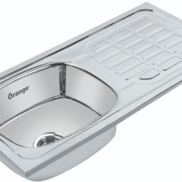 Single Bowl With Drainboard Kitchen Sink 37X18X8 Inch Vessel Sink-image-14