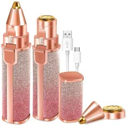 STETIX 2 In 1 Painless Rechargeable Eyebrow Trimmer & Facial Hair Remover Cordless Epilator-image-114