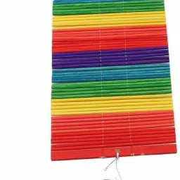 multicolour wind Chime for home Decoretion and Colourful Kindergarten Twisted Rainbow Wood wind chime (38 inch) Wind chime for feng shui and possitive energy wind chime for home decoretion wooden wind chime, enterance decoration, balcony decoration Wooden Sticks Wind Chimes Wood Windchime-image-42
