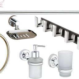 HT-08 Silver,Black Towel Holder-image-11