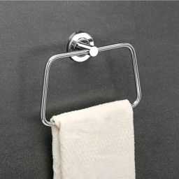 Steel Towel Ring, Napkin Ring, Towel Holder, Towel Hanger for Bathroom, Kitchen" Silver Towel Holder-image-3