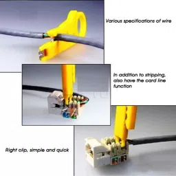 GoodsBazaar 2pc Mini RJ45 Network Wire Stripper Cable Cutter Impact Punch Down Tool Crimper Network Interface Card image 4