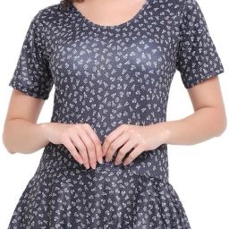 One Piece Bathing Suit Swimdress Swimsuit Swimming Costume For Women Floral Print Women Swim-dress Black Swimsuit-image-61