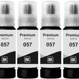 gAdi 057 Refill Ink Compatible for Epson L8050, L18050, L8150W Printers (4X Black) Black Ink Bottle-image-62