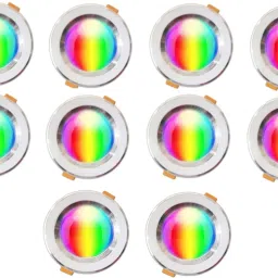 9W 7-1 multi color 4 Line (Red/ Pink/Blue/Yellow/Violet/Green/White) Pack-10 Recessed Ceiling Lamp-image-5
