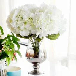 Artificial Hydrangea Flowers for Home Decor office wedding hotel decoration White Hydrangea Artificial Flower-13
