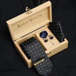 LOUIS STITCH Silk Tie & Cufflink-image-54