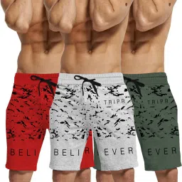 Pack of 3 Printed Men Multicolor Regular Shorts-image-6