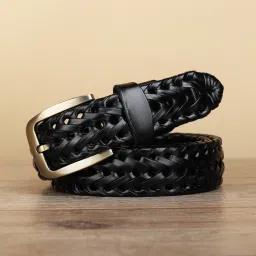 Men & Women Casual, Evening, Formal, Party Black Texas Leatherite Belt-image-11