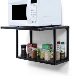 Containers Kitchen Rack Space Saving Two Tier Wall Oven Stand : Effiicient Kitchen Organizer Iron-image-53