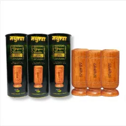 (Pack of 3) Vijaysar Herbal Tumbler Glass crafted from Original Vijaysar Heartwood Vijaysar Tumbler for Diabetes Vijaysar ki lakdi ka Glass Water/Juice Glass-17