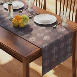 petal home Vellore (70x13) Brown Cotton Table Runner-picture-3