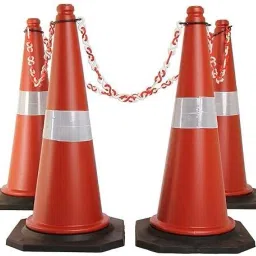 Traffic Cone with Weighted Rubber Base, 4 hook, Pack of 4 Emergency Sign-image-12