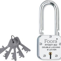 Heavy Atoot 60mm Long Shackle Brass Lock with 5 Keys for Door & Shutter Padlock-image-7