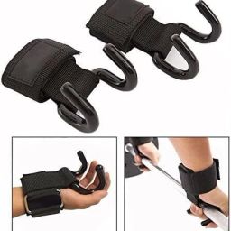 Weight Lifting Hook Grip Strength Metal Dual Hook Deadlift Pull-Up Wrist Support Wrist Support-image-47