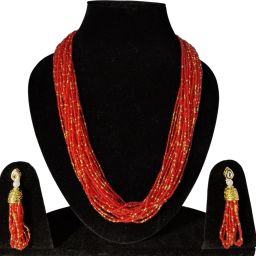 Alloy Gold-plated Red Jewel Set-12