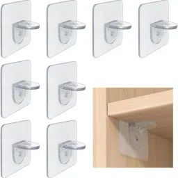 Self Adhesive L-Shaped Shelf Support Hook | No Drilling, Strong Adhesive Shelf Hook 10-image-78