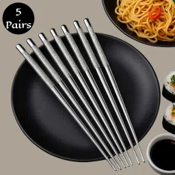 Cooking, Decorative, Eating, Training Stainless Steel Chinese, Japanese, Korean, Vietnamese Chopstick-image-57