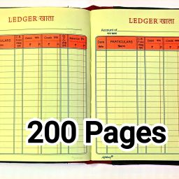 ATISHAY Ledger copy canvas - 200 Pages Ledger copy -full cloth heavy binding - 100gsm ledger paper - 200 Pgs 1-Part Ledger copy-image-83