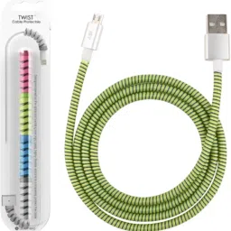 DECRONICS 1.5 Meter Charging Cable Cover Winder / Twist Cable Protector (4 Pieces) Cable Protector-image-25