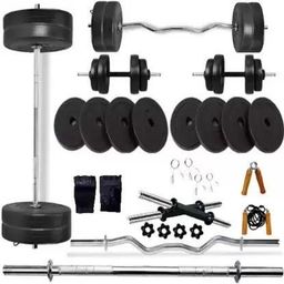 l'avenir 30 kg Fitness PVC Weight Set with 4 Rods / Bars Home Gym Combo-picture-20