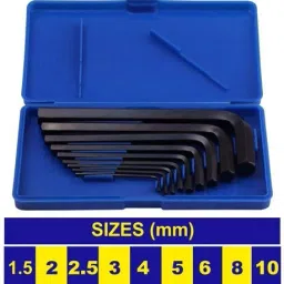9 Pcs Full Hex Allen Key Kit Bolt Spanner Goti Wrench L Shape Repair Tool Set Allen Key Set-21