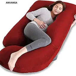 ultra soft j shaped pillow Polyester Fibre, Microfibre Solid Pregnancy Pillow Pack of 1-image-57