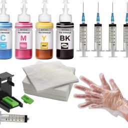 verena Refill ink kit Compatible For 4535 Printer 100ML + ToolKit + Black + Tri Color Combo Pack Ink Bottle-2