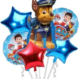 Paw Chase Patrol Theme Birthday Balloons Set of 6 Pcs-25