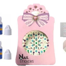 Arylic fake 100 Nails Empress Curve Artificial Nails with 2 Glue Nail Art Stickers-image-72