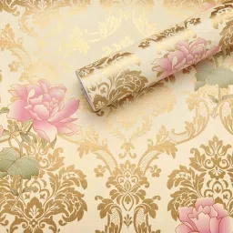 300 cm ST- Majestic Golden Damask 45x300 Self Adhesive Sticker-image-88