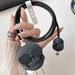 Jetrive iPhone Charger Cover For Only 20 Watt Charger 3D Cartoon Design | Skull Cable Protector-image-2