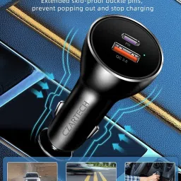 czartech 38 W Qualcomm 3.0 Turbo Car Charger image 3