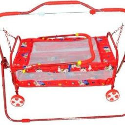 Newborn Babies Cradle, Swing, Jhula,Bassinet,Bedding,Palna,with Mosquito Net. Bassinet-21