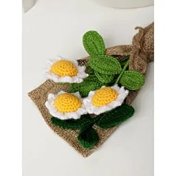 White Sunflower Serenity Crochet Wrap-image-21