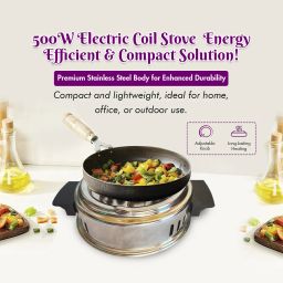 folkwings 500 W Radiant Cooktop Push Button image 3