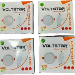 voltstar Ceiling 10 Watts Round Led Panel Conceal Down Pack of 1 White Ceiling Light Ceiling Lamp image 3