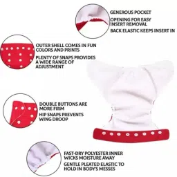slikee Reusable Baby Washable Cloth Cotton Diaper- Combo of 2 Pieces (Multi Colours) (No Insert Pads Included) image 4
