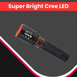 Rechargeable Torch Light, Telescopic Zoom, Ultra Bright LED Flashlight A406 Torch-image-84