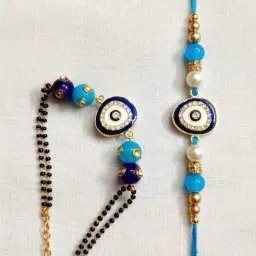 Bhaiya Bhabhi 12 Kundan Rakhi Set-image-48