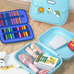 Little Surprise Box LLP Kids 62 Pcs Colour Pencils & Pens Art Set With Hardcase Bag-44
