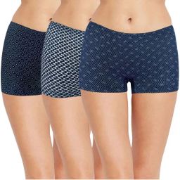 Bodycare Women's Printed Cotton Boy Shorts in Pack of 3 - Multi-color-picture-4
