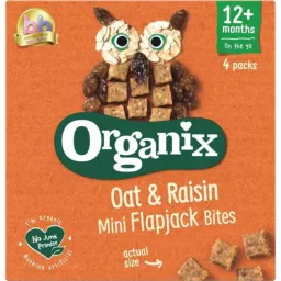 Oat & Raisin Mini Flapjack Bites - 4 Packs, UK-made Baby Snacks 100 g-image-12