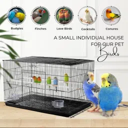 2Feet Black Birds Cage With Side Opening for Breeding Box Finches & canaries Bird Cage-picture-20