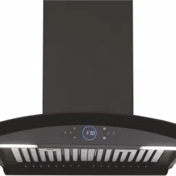 iSMART GLACE HAC BF LTW 60 NERO Auto Clean Curved Glass 60 cm | BLDC Motor| Intelli-Sense 25 Speed Control | 15 Years Warranty| Heat Autoclean| Gesture Control|Baffle Filter Wall Mounted Black 1425 CMH Chimney-image-0