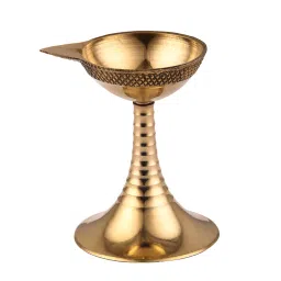 Pure Brass Ring diya for home office Brass Table Diya-image-75