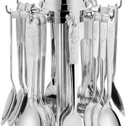 Pretty 25 Pieces Cutlery Set for Dining Table, Spoons Set Combo With Stand, Stainless Steel Cutlery Set-7